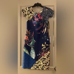 RACHEL Rachel Roy party dress colorful vibrant pattern with fun detailed sleeves